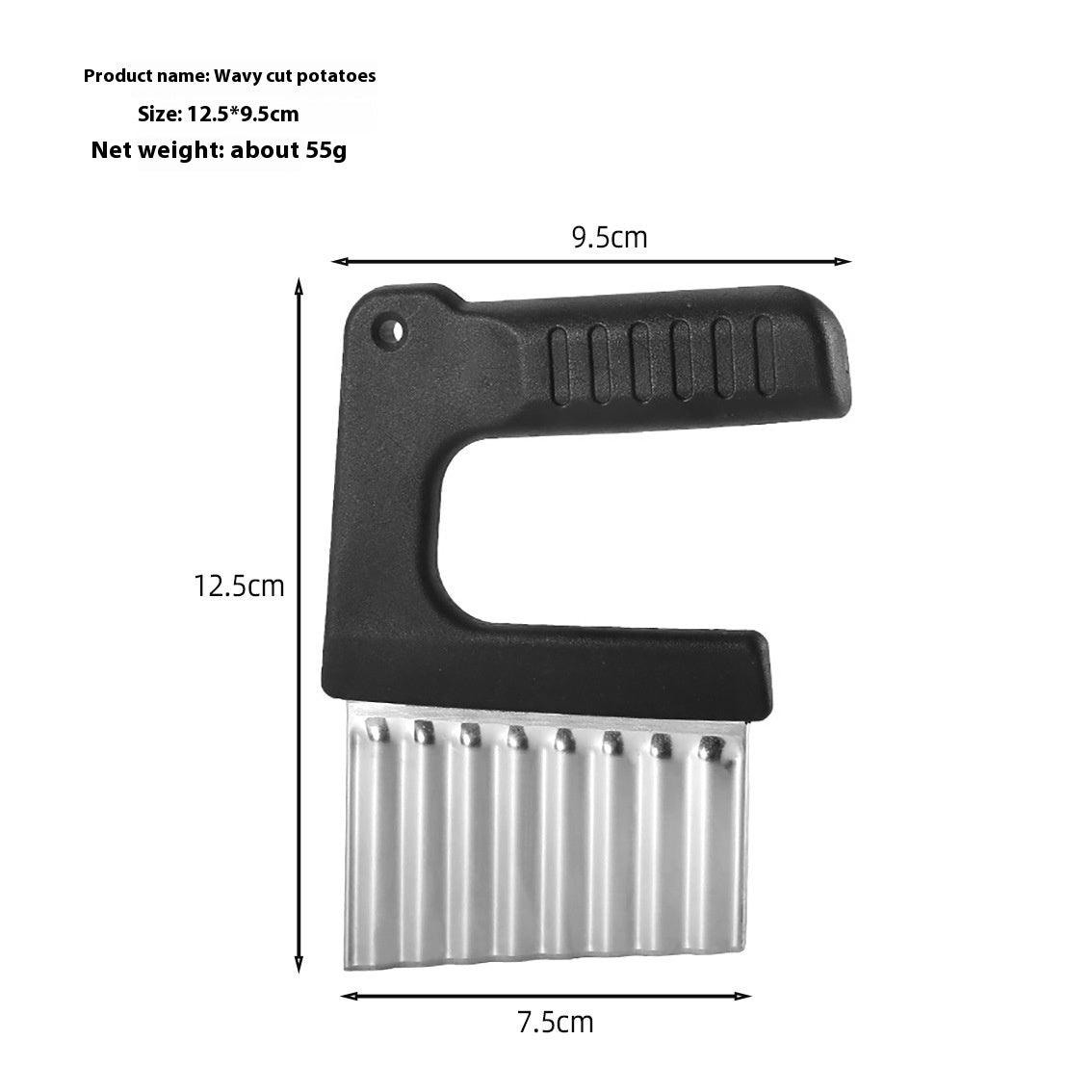 Stainless Steel Handheld Potato Cutter Cutter Wave French Fries Cutting Multifunctional