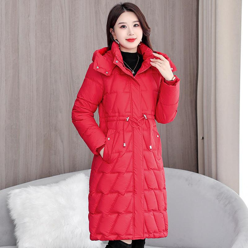 Mid-length Slim Fit Plus Size Cotton-padded Coat For Women Winter New
