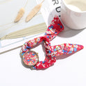 Women's Fashion Floral Wrap Ribbon Watch