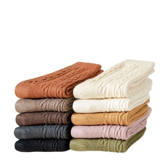 Trendy All-matching Good-looking Solid Color Mori Style Stockings