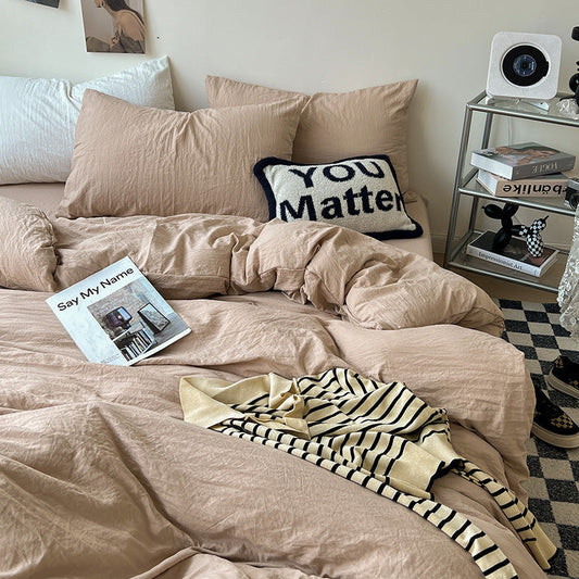 Super Soft Pleated Bed Sheet Quilt Cover