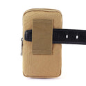 Men's 6.5 Inch Multifunctional Vertical Canvas Mobile Phone Waist Bag