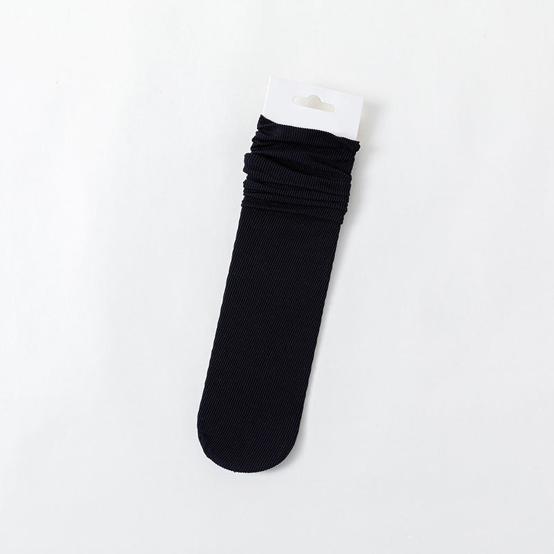 Bunching Socks Women's Springsummer Thin Solid Color