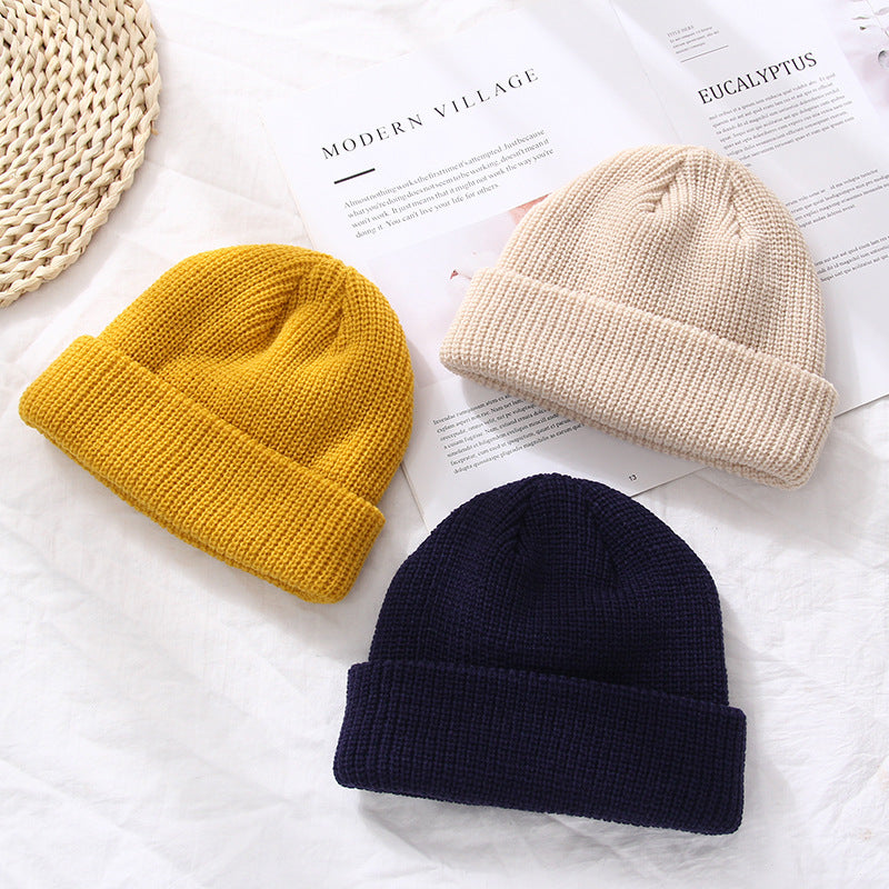 Autumn And Winter Warm Landlord Hat Melon Skin Women Retro Knitted Hat