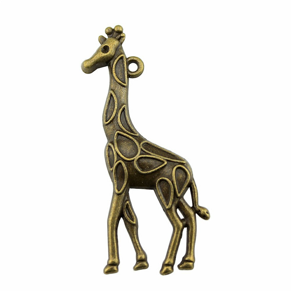 Ancient Zinc Alloy Accessories Cute Animal Giraffe Pendant
