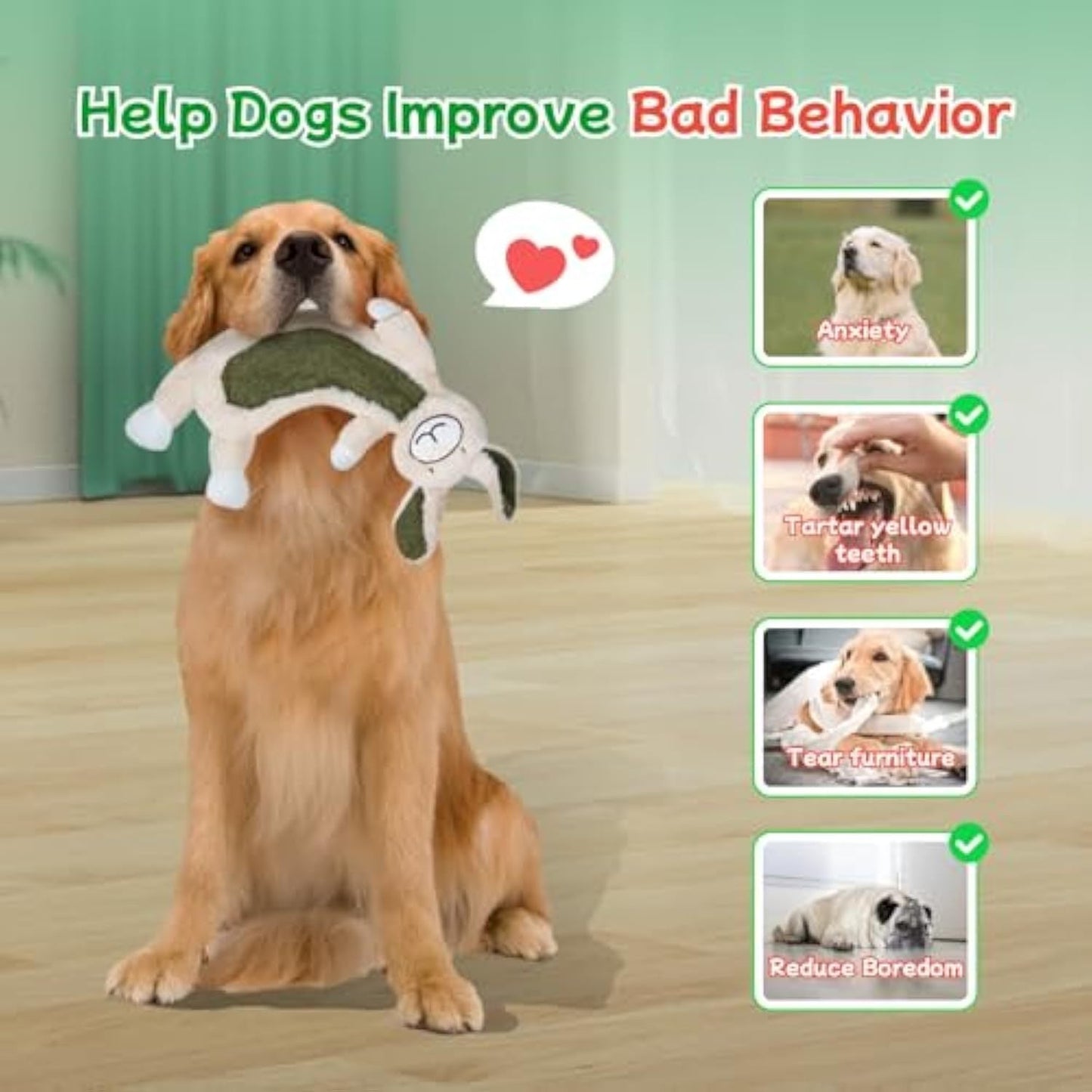 No Stuffing Crinkle Dog Toys, Unbreakable Plush Squeaky Dog Toys For Heavy Chewers Interactive Dog Toys For Large Medium Small Dogs, Unstuffed Doggie Toys For Aggressive Chewers