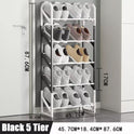 6 TIER SHOE RACK STAND STORAGE SELF ORGANISER LIGHTWEIGHT COMPACT SPACE SAVING