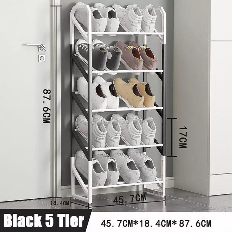 6 TIER SHOE RACK STAND STORAGE SELF ORGANISER LIGHTWEIGHT COMPACT SPACE SAVING