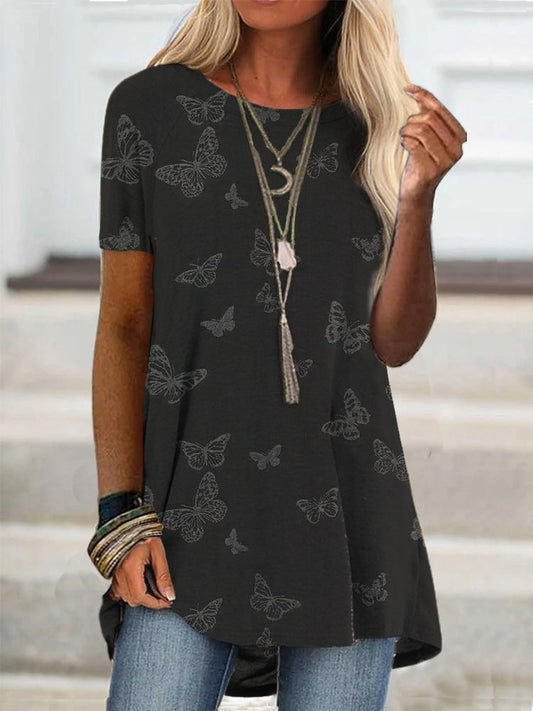 Fashion Loose Trendy Short Sleeve Printed T-shirt