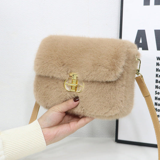 Female Autumnwinter Bag Plush Crossbody Bag