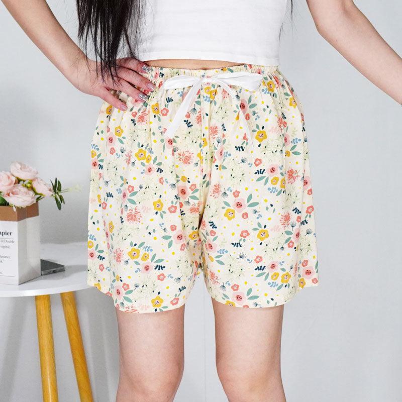 Women's Cotton Silk Shorts Plus Size Homewear Beach Pants