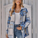 Women's Single-breasted Casual Plaid Women's Coat
