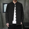 Men's Embroidery Buckle Hanfu Shirt Coat