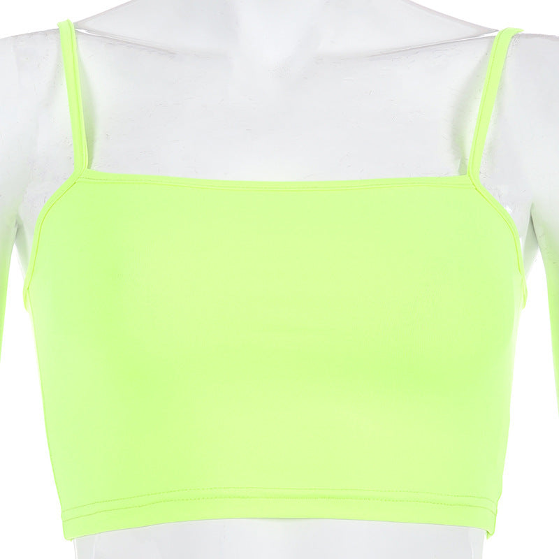 Fluorescent short cropped camisole