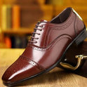 Plus Size Men's Business Formal British Pointed Leather Shoes
