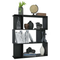 vidaXL Book Cabinet/Room Divider Black 80x24x96 cm Engineered Wood