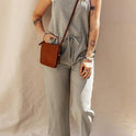 Solid Color Camisole Jumpsuit Loose Sleeveless