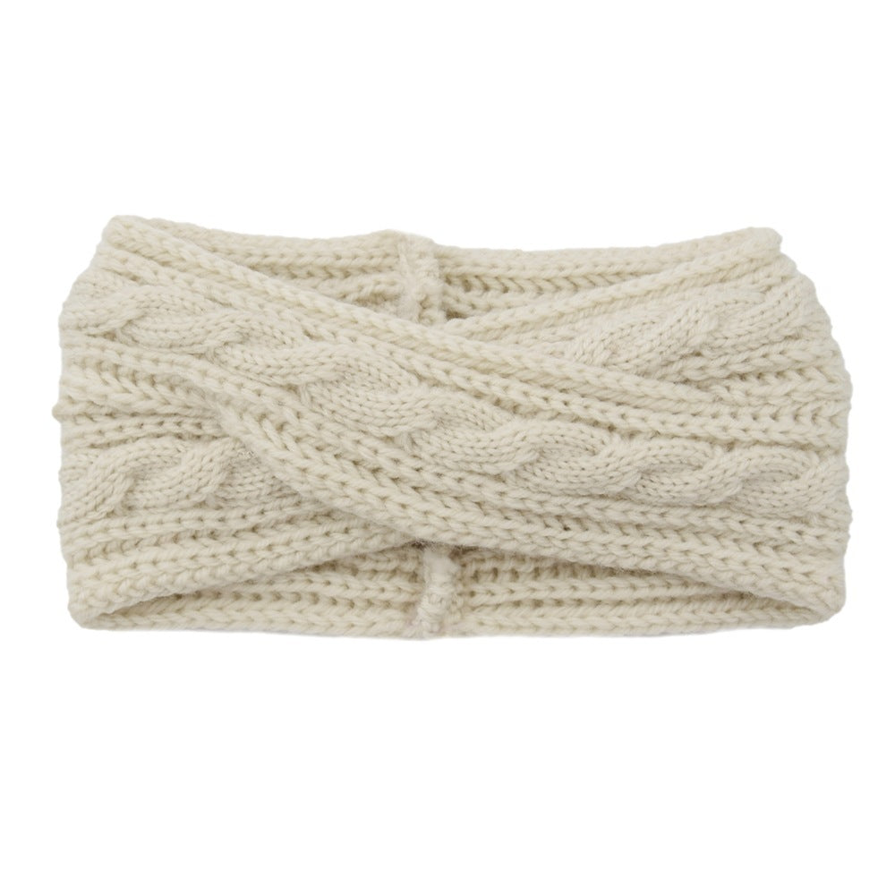 European And American Knitting Twist Cross Wool Hair Band