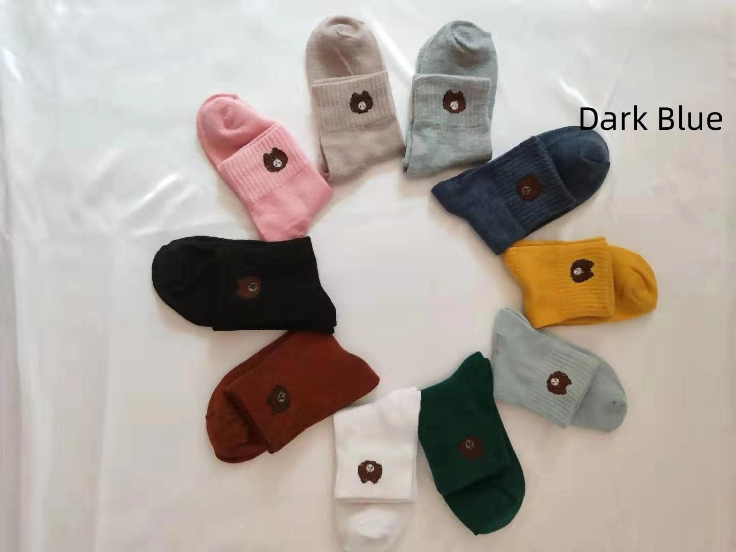 Bear Socks Women's Cute Mid-calf Length Cotton Socks