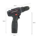 2 Battery 21V Cordless Combi Hammer Impact Drill Driver Electric Screwdriver Kit