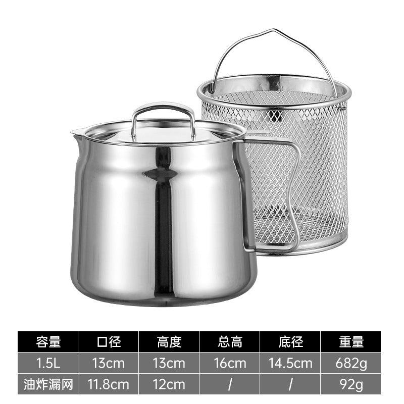 Stainless Steel Filter Oil Residue Separation Pot With Filter Screen Fried Blue