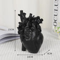 Black And White Heart Vase, Creative Heart-shaped Vase, Home Desk Decoration, Resin Crafts, Great Deal