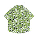Retro Printed Shirt Short Sleeve Loose Design