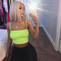 Fluorescent short cropped camisole