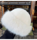 Mink-like Hat Female All-match Plush Bucket Hat Warm Ear Protection