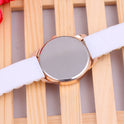 Ladies silicone quartz watch with floral pattern