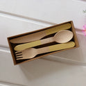 24pcs / set disposable wooden cutlery set