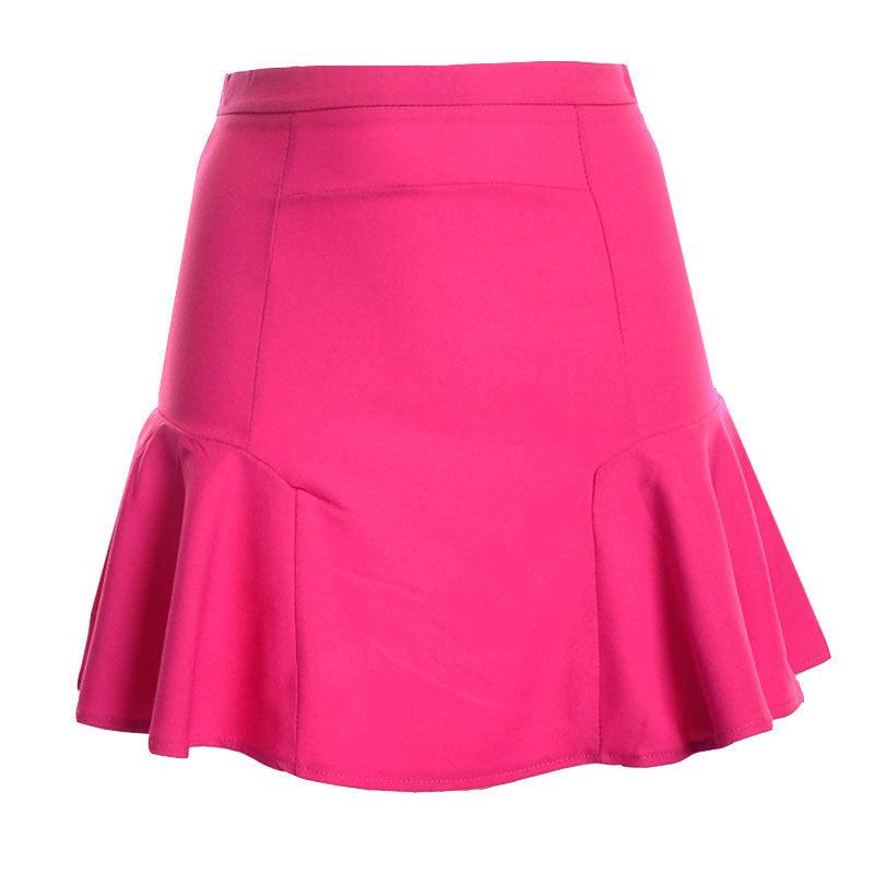 USA SIZE High waist skirt ball gown stitching fishtail skirt mini chiffon bust skirt