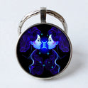 Twelve Constellation 25mm Time Gem Metal Keychain