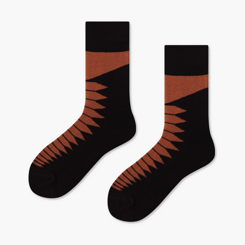 Creative And Minimalist Printed Casual Breathable Mid Length Socks