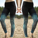 Tie-dye printed sports yoga pants