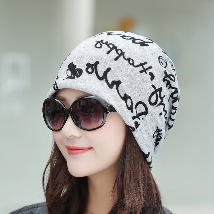 Women's Fashion Pullover Cap, Scarf And Neck Sleeve