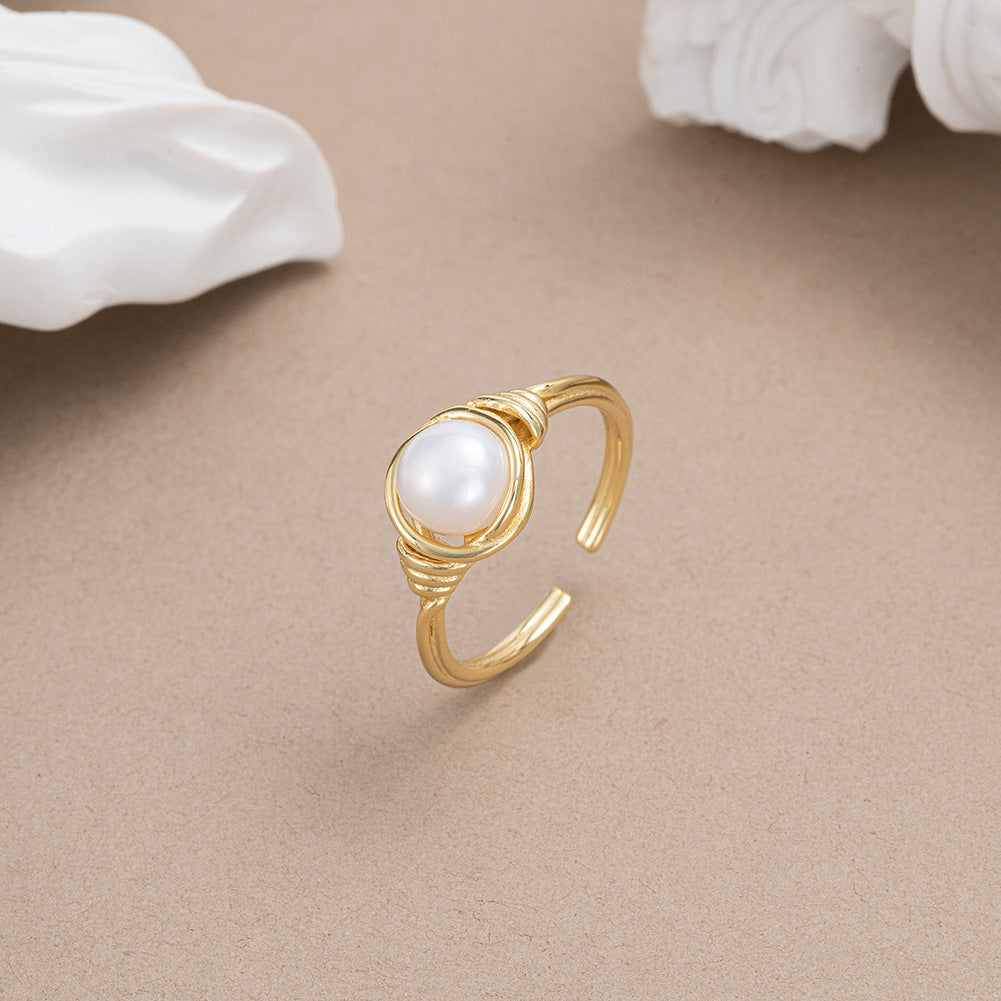 Romantic Natural Baroque Freshwater Pearl Ring