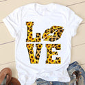 Personalized Printing Ladies White Round Neck T-shirt Top