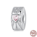 Simple All-match Love Silicone Pressing Buckle S925 Sterling Silver Positioning Clipped Button