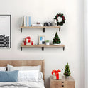 2x Wooden Floating Shelves Wall Mounted Display Storage Hold Rustic Industrial  The UK Does Not Include VAT, Which Needs To Be Borne By Oneself. Please Consider Carefully Before Placing An Order