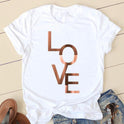 Personalized Printing Ladies White Round Neck T-shirt Top