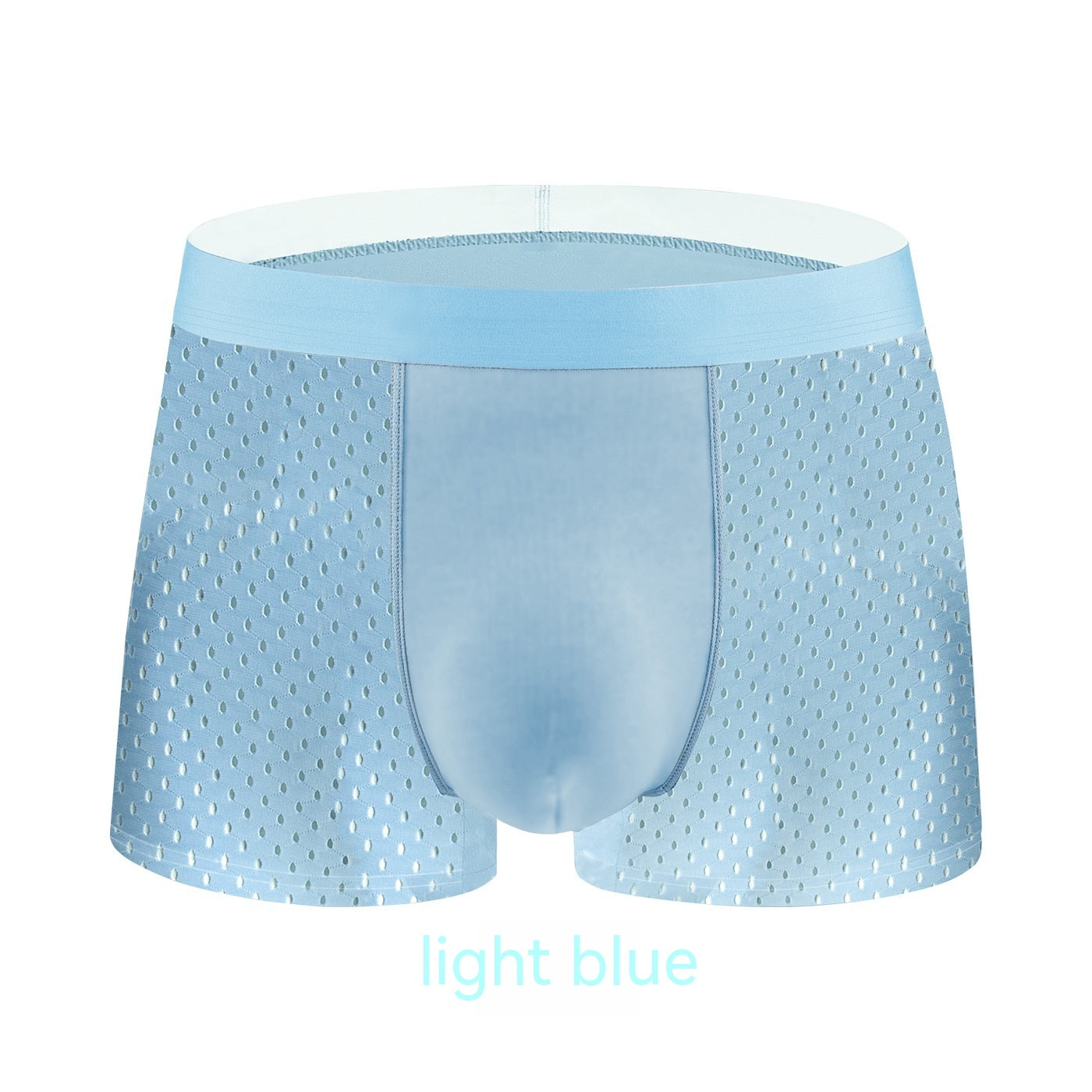 Men's Ice Silk Mesh See Through Breathable Boxer Briefs