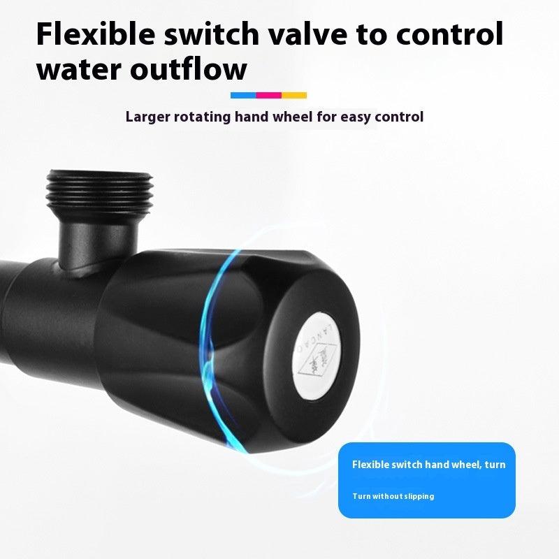 Black Angle Stainless Steel Four-point Explosion-proof Triangle Valve