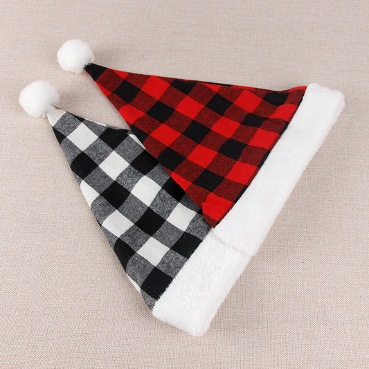 New Christmas Party Festive Hat Red Black And White Checkered