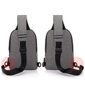 Leisure Travel Waterproof Men's USB Charging Slanted Chest Bag