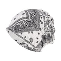 Soft Thin Cotton Men And Women Printed Paisley Pattern Fashion Sleeve Cap