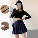 Japanese High Waist Pleated Women's Summer Skirt