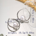 Simple Pearl And Circle Earrings Fashion