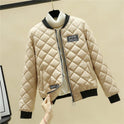 Korean Style Slim Shorts Stand-collar Stitching Cotton Jacket