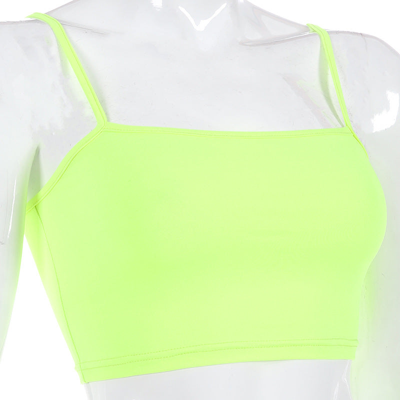 Fluorescent short cropped camisole